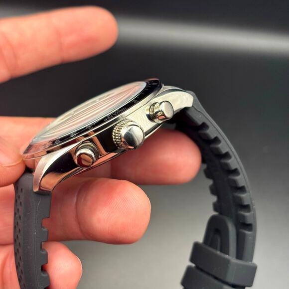 Fossil Autocross BQ2068 Mens Chronograph Stainless Steel Black Silicone Strap - Picture 17 of 17